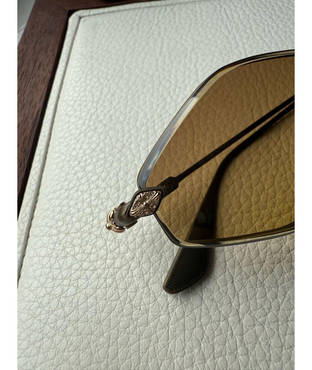 CHROME HEARTS Золотые металлические солнцезащитные очки, фото 7