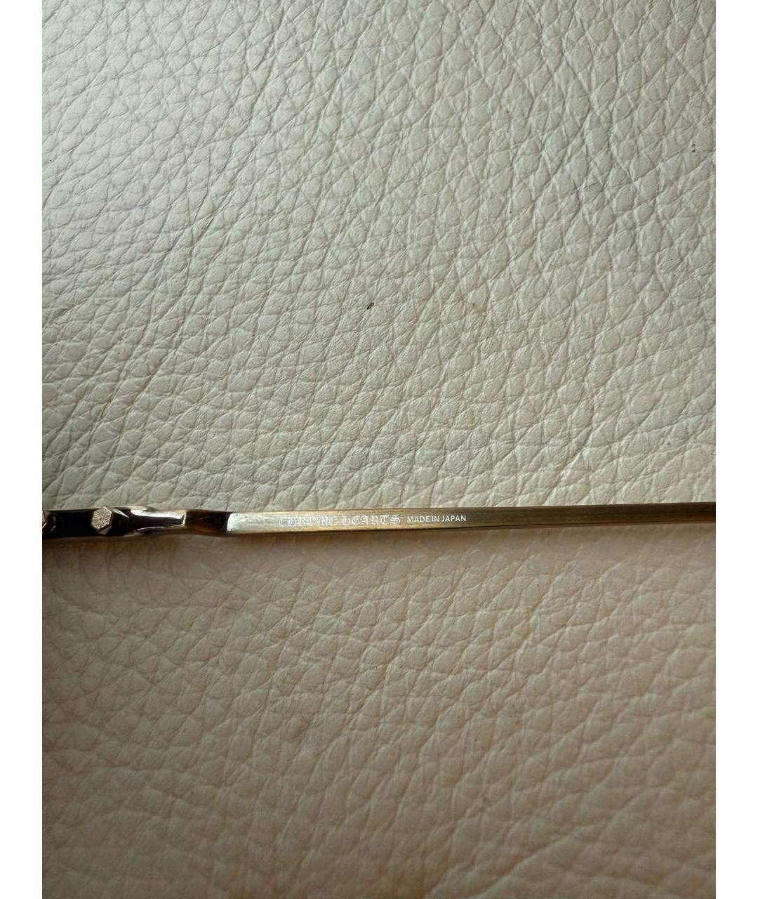 CHROME HEARTS Коричневые металлические солнцезащитные очки, фото 6