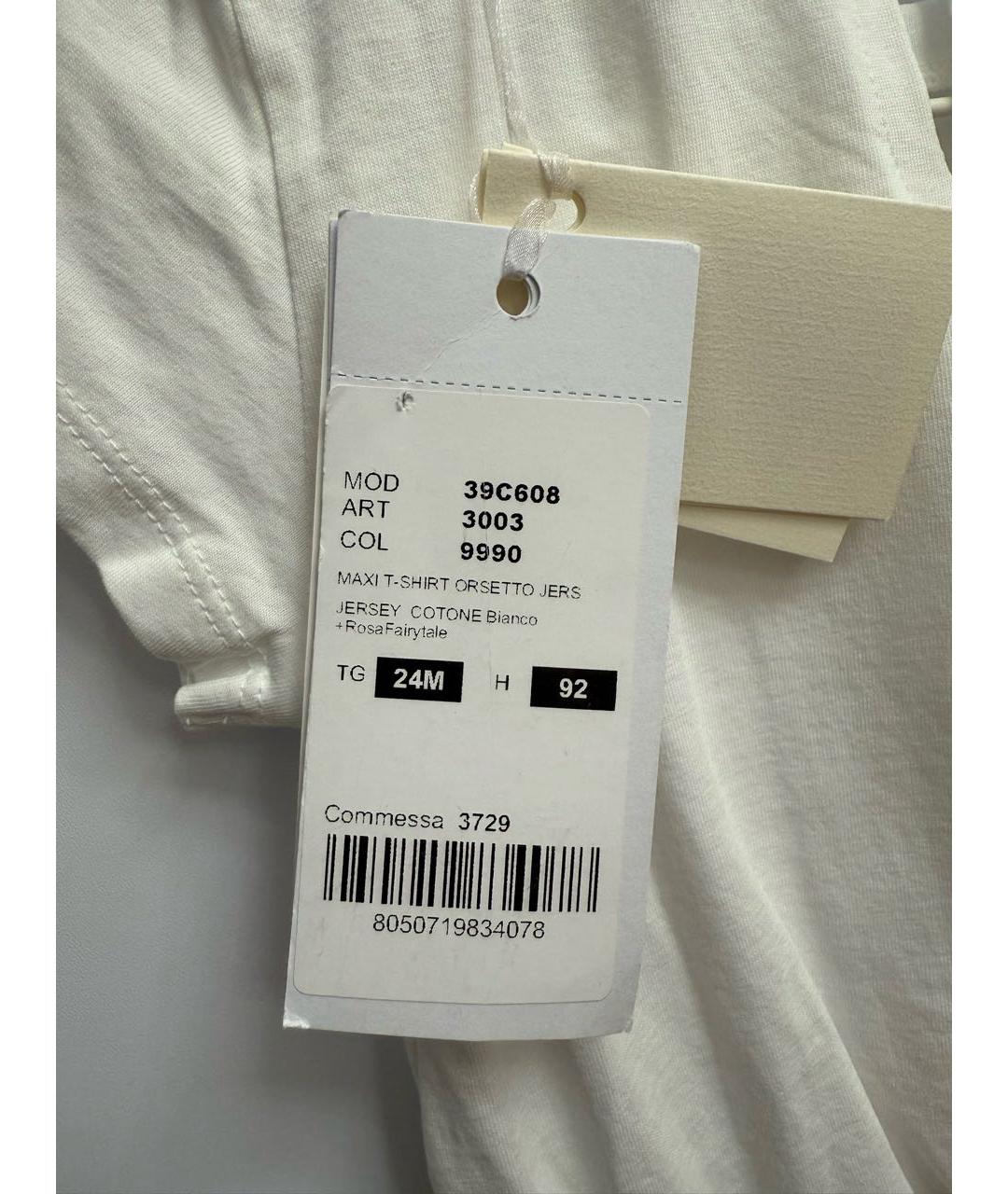 MONNALISA Белый хлопковый футболка / топ, фото 4