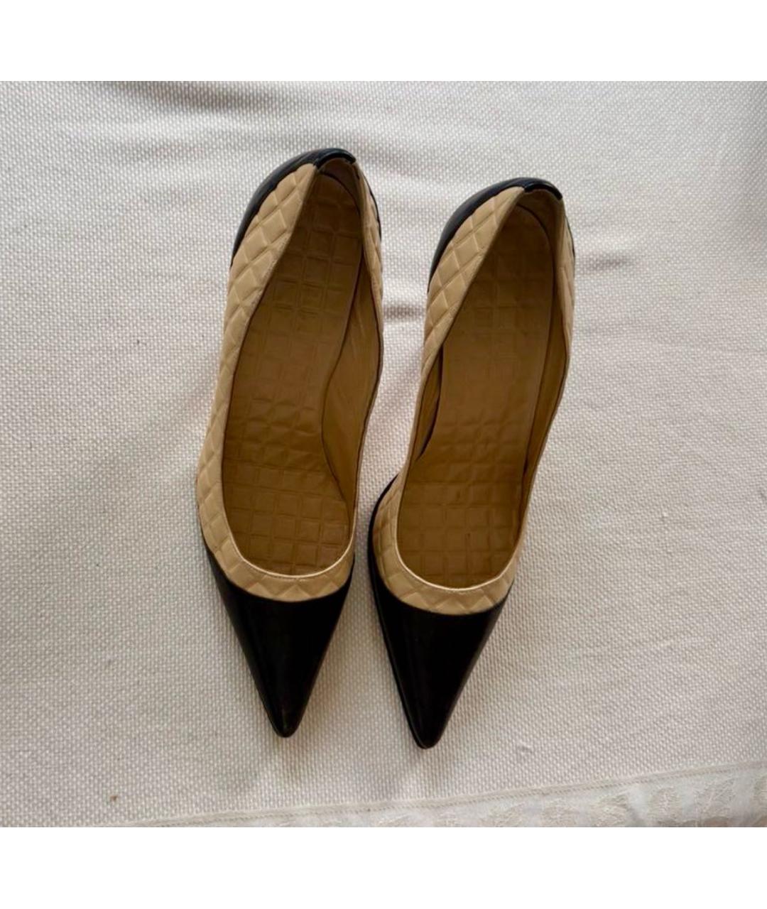 CHANEL Бежевые кожаные туфли, фото 4