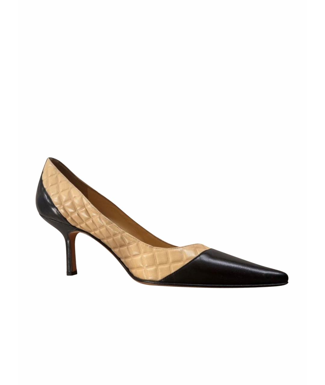 CHANEL Бежевые кожаные туфли, фото 1