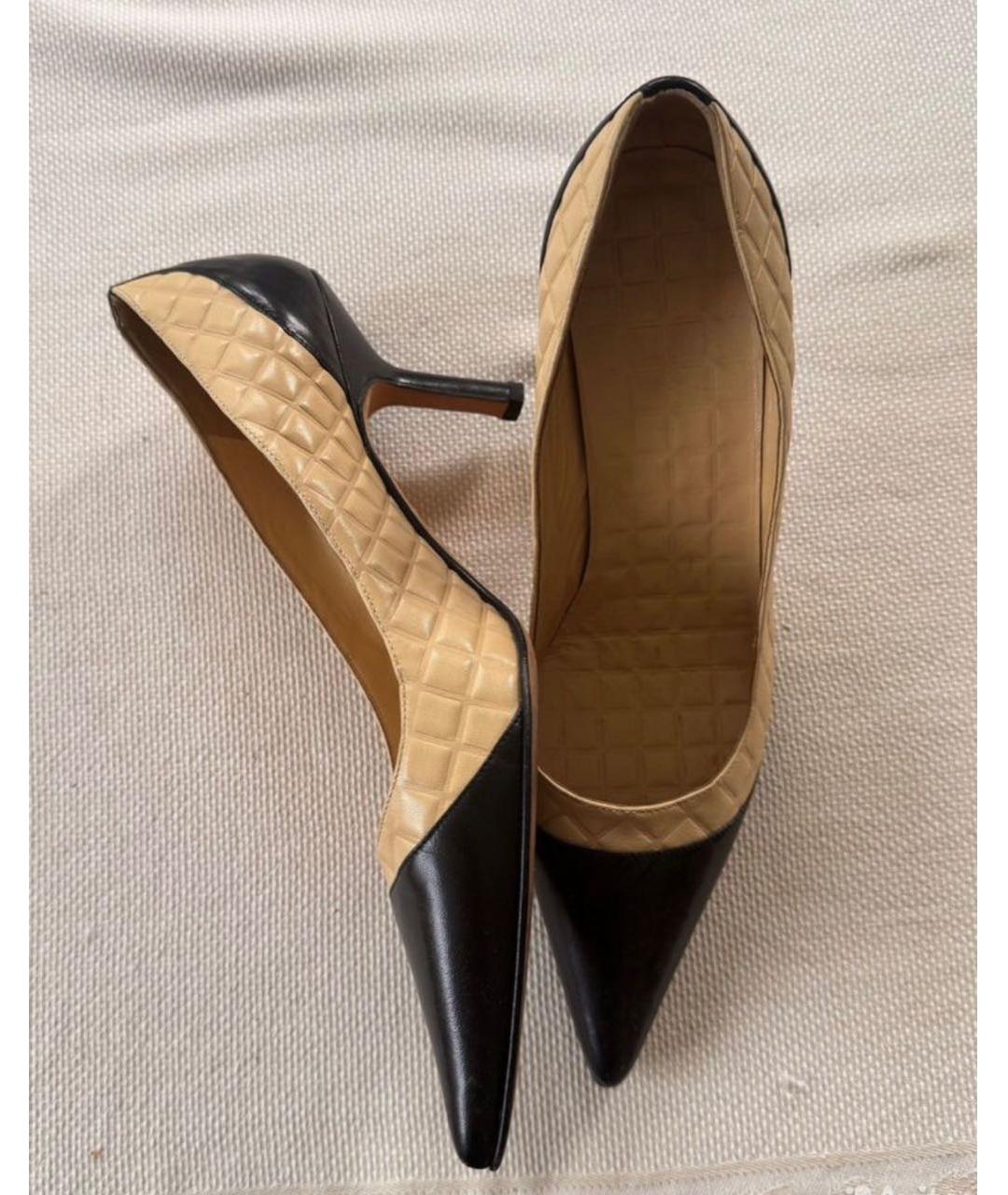 CHANEL Бежевые кожаные туфли, фото 5