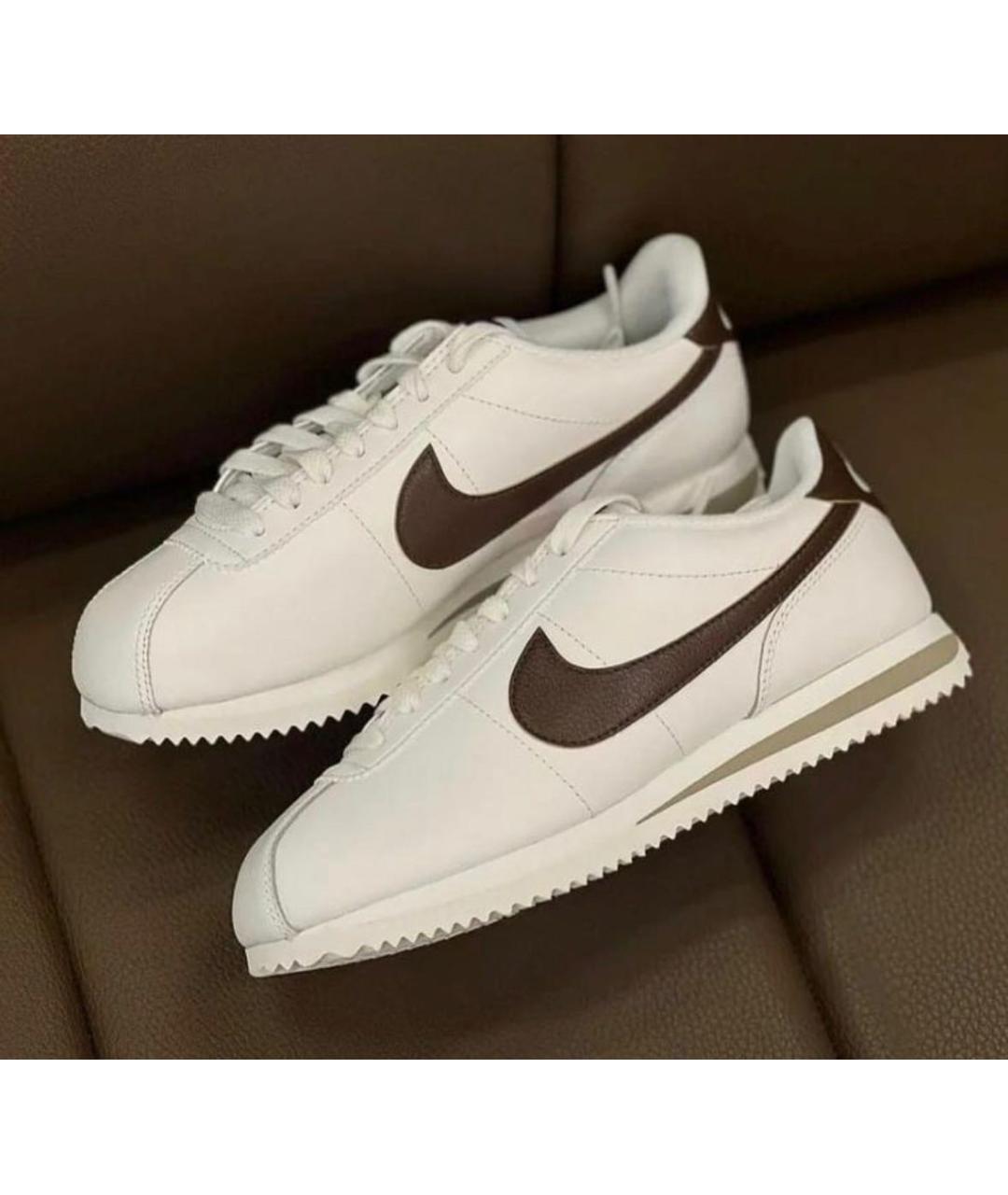 NIKE Белые кожаные кроссовки, фото 2