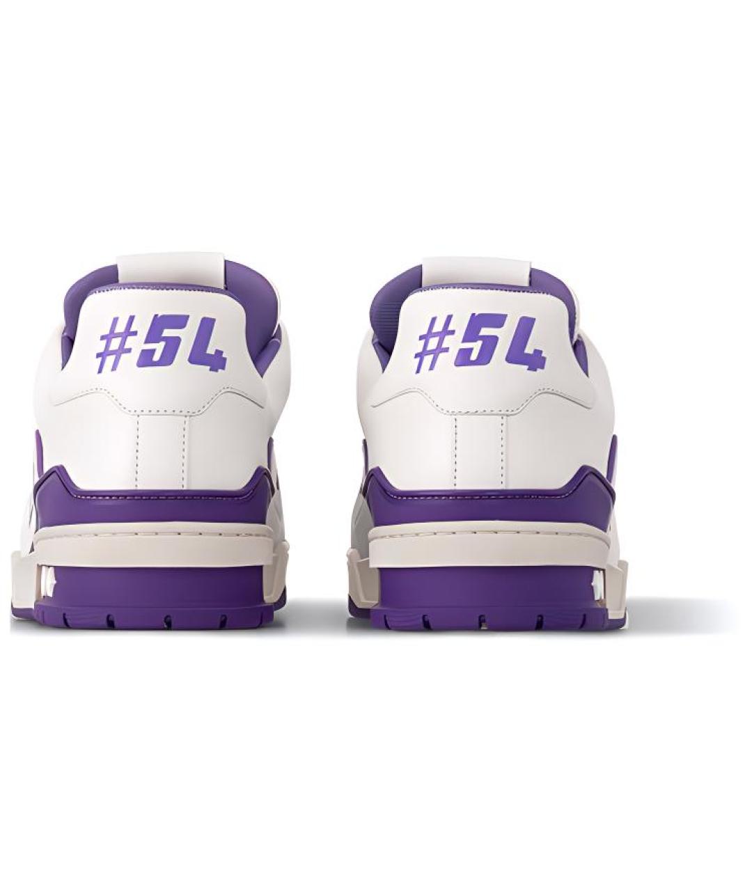 LOUIS VUITTON Белые кожаные низкие кроссовки / кеды, фото 5