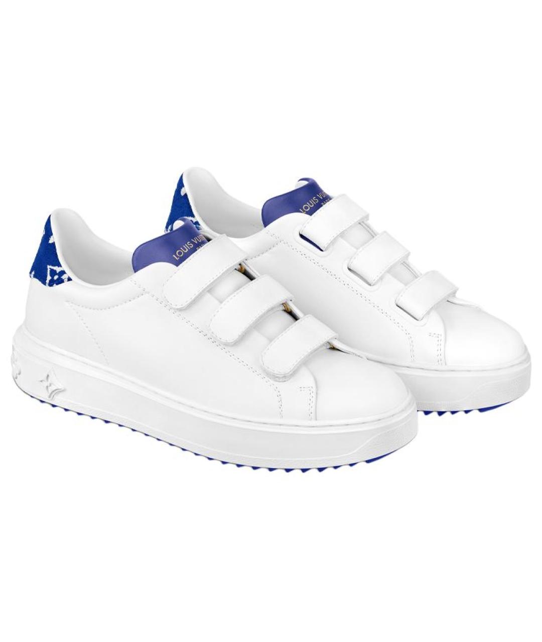 LOUIS VUITTON Белые кожаные кроссовки, фото 4