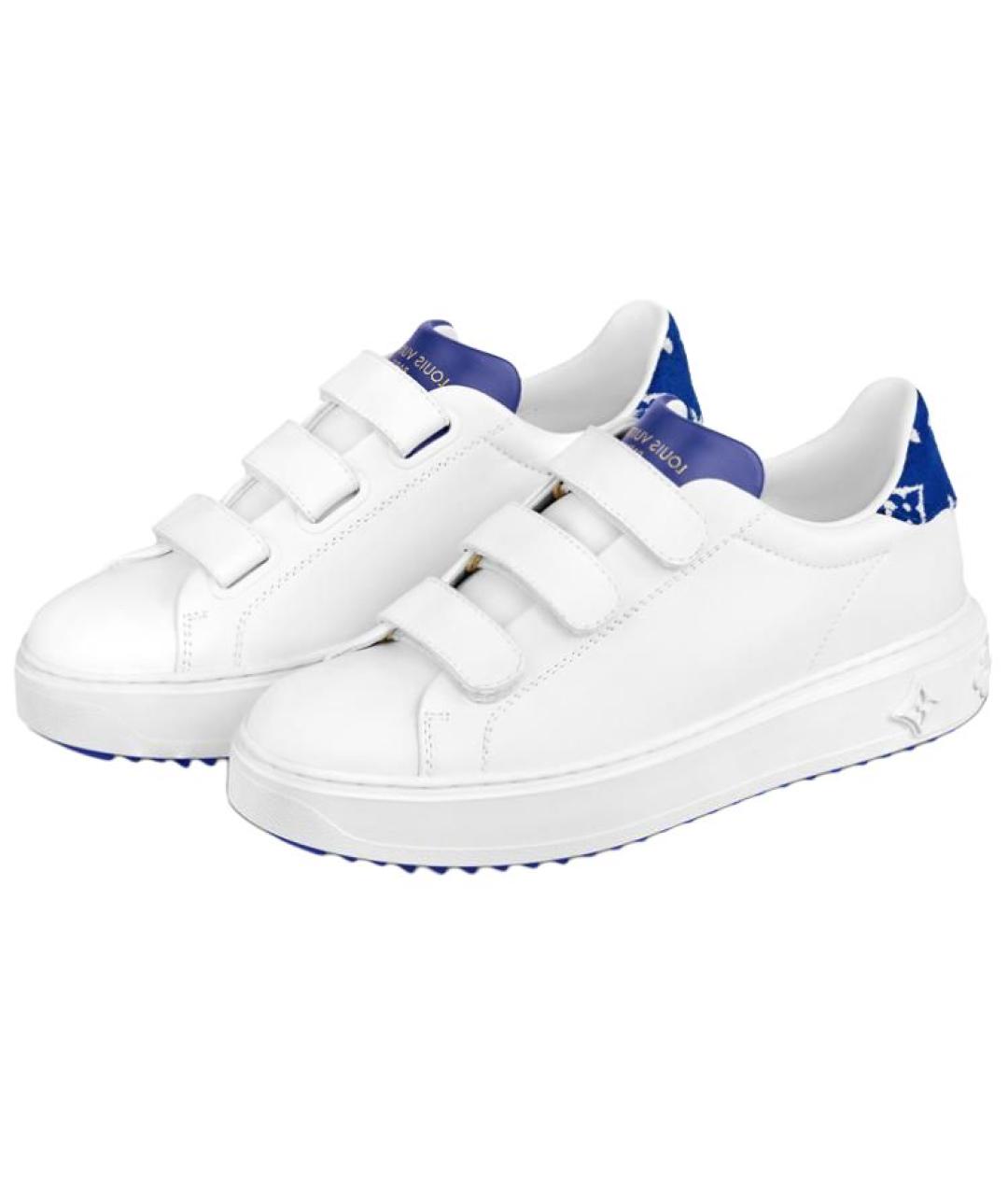 LOUIS VUITTON Белые кожаные кроссовки, фото 3