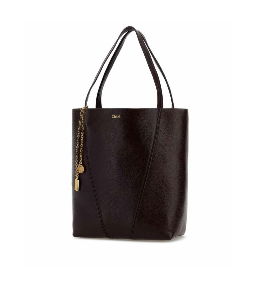 CHLOE Бордовая кожаная сумка тоут, фото 3