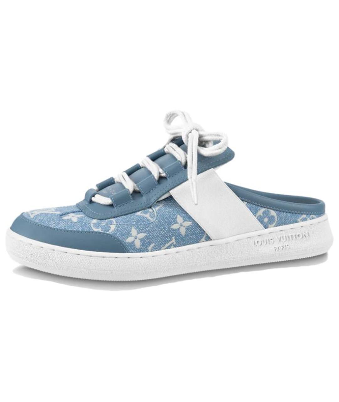 LOUIS VUITTON Синие мюли, фото 5