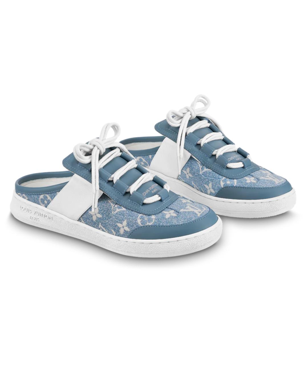 LOUIS VUITTON Синие мюли, фото 2