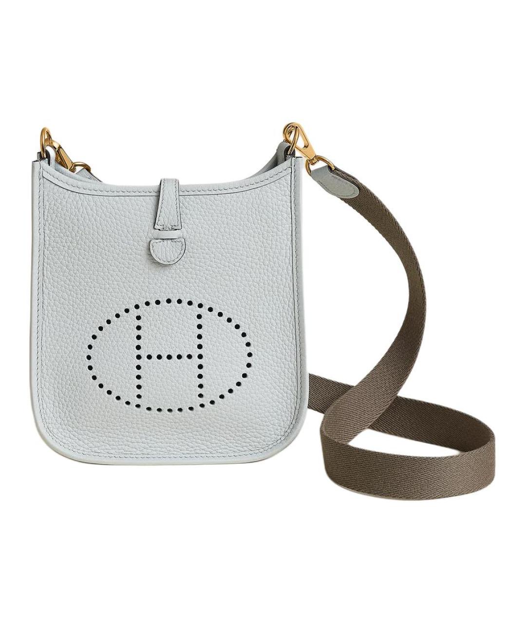 HERMES Серая кожаная сумка через плечо, фото 1