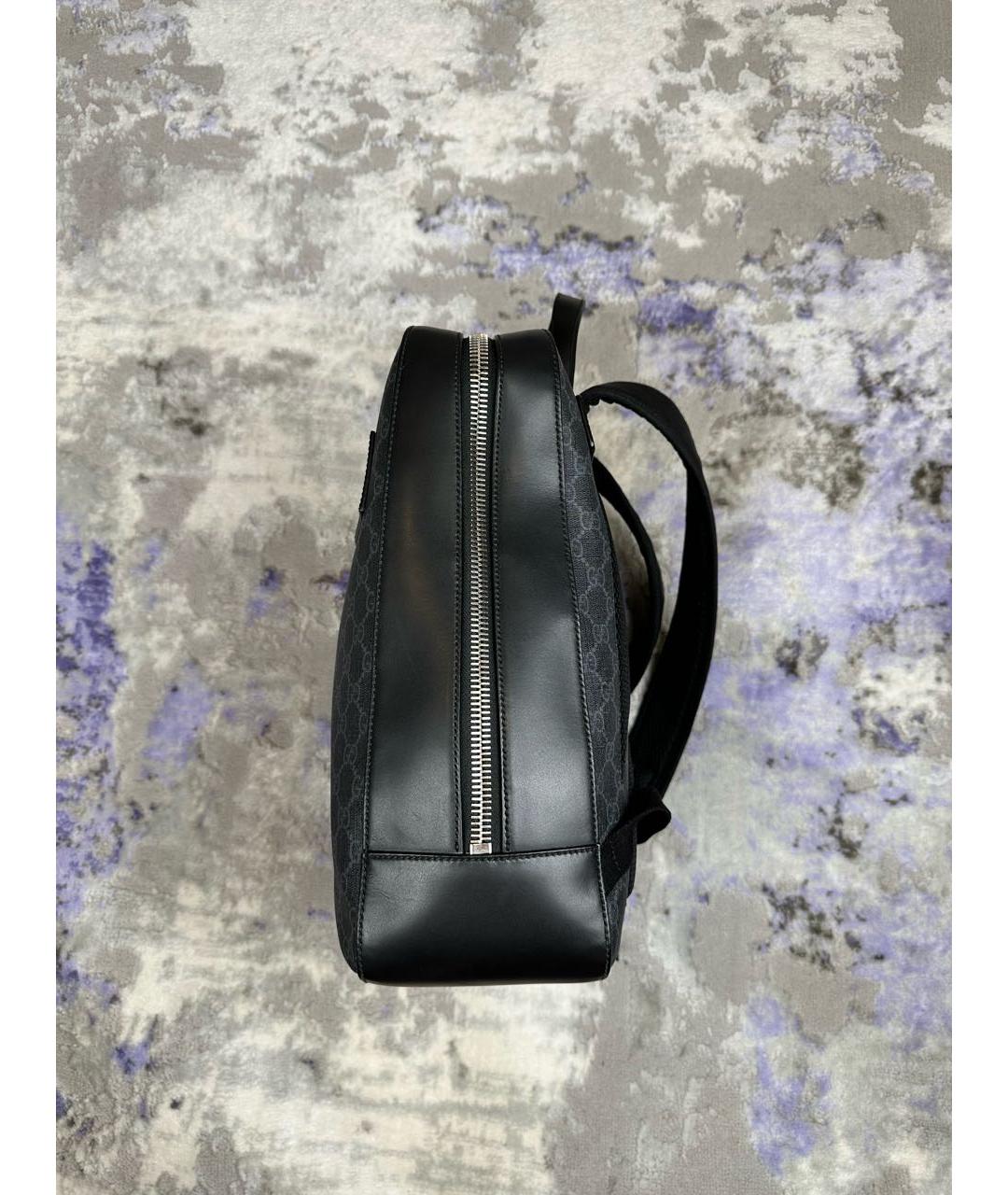 GUCCI Антрацитовый кожаный рюкзак, фото 7