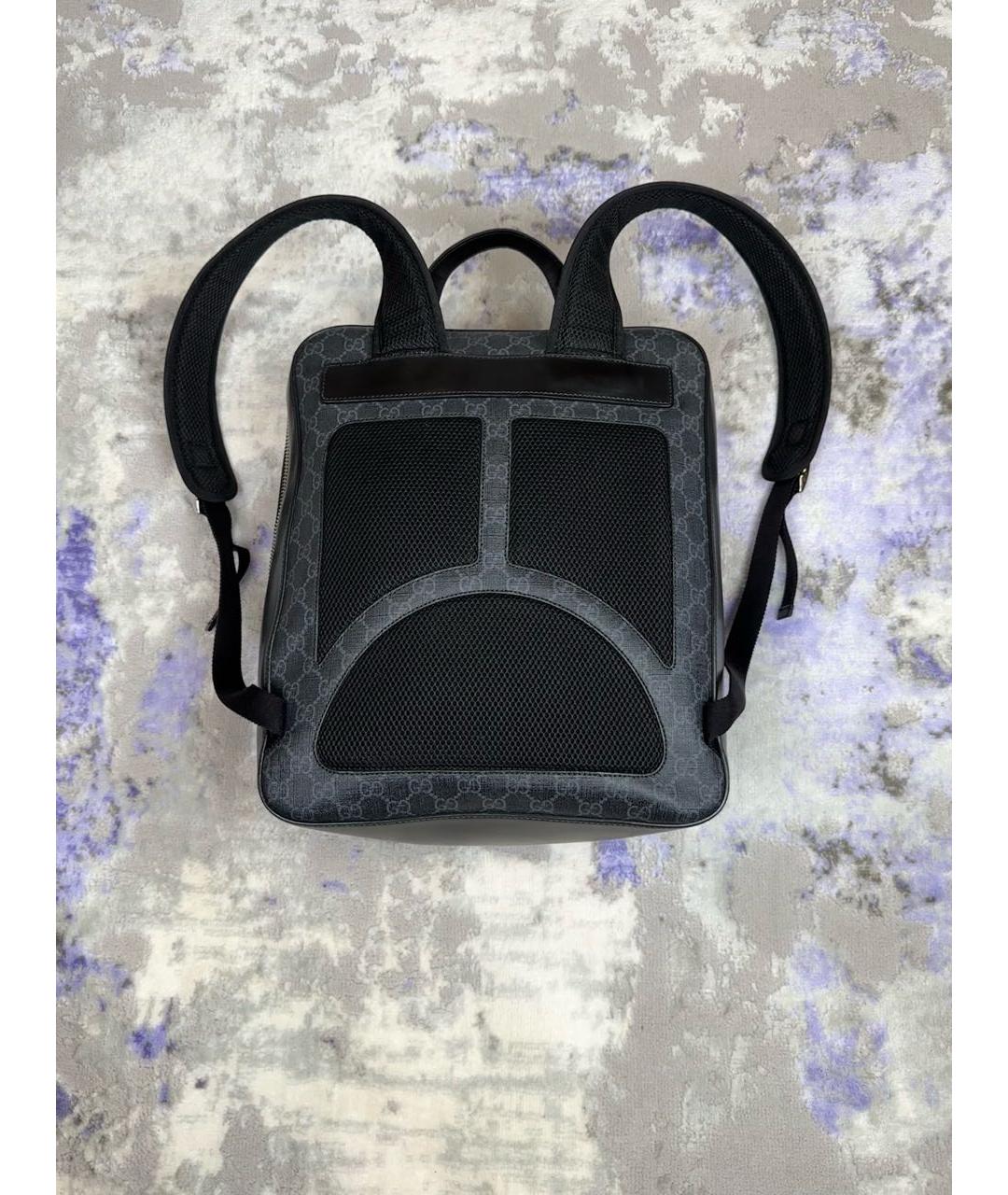 GUCCI Антрацитовый кожаный рюкзак, фото 2