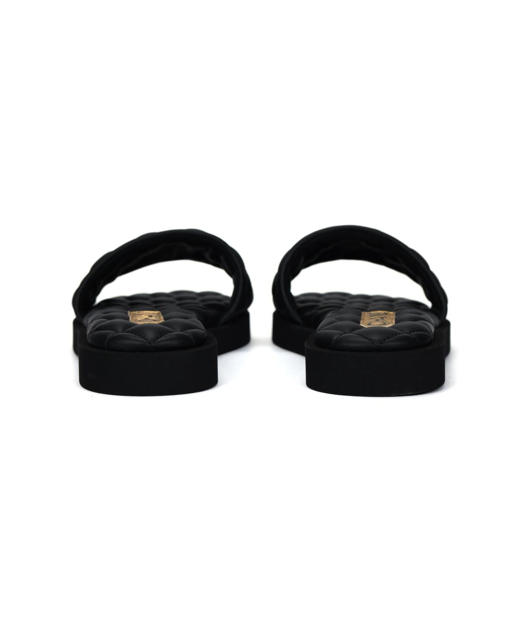 CHANEL Черные кожаные сандалии, фото 4