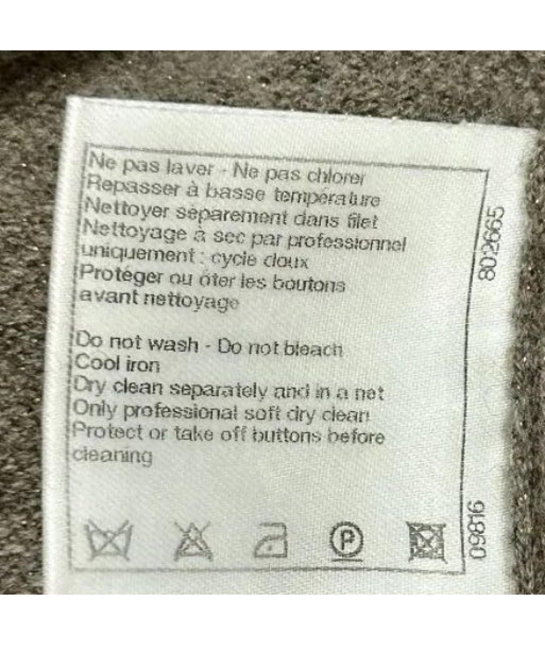 CHANEL Серое шерстяное повседневное платье, фото 4