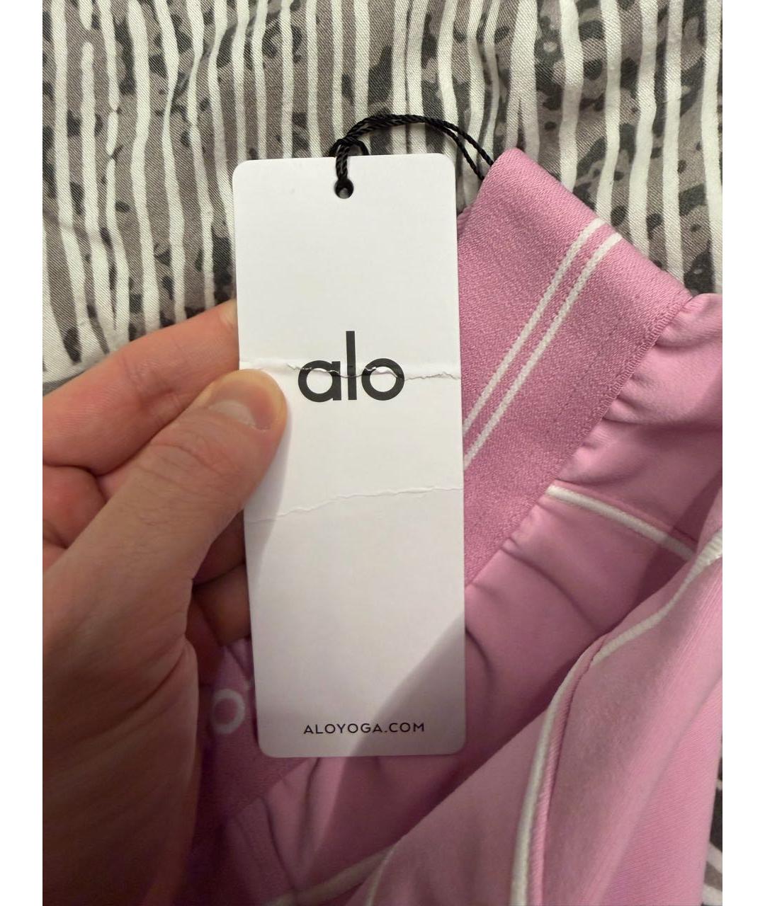 ALO YOGA Розовые леггинсы и велосипедки, фото 4