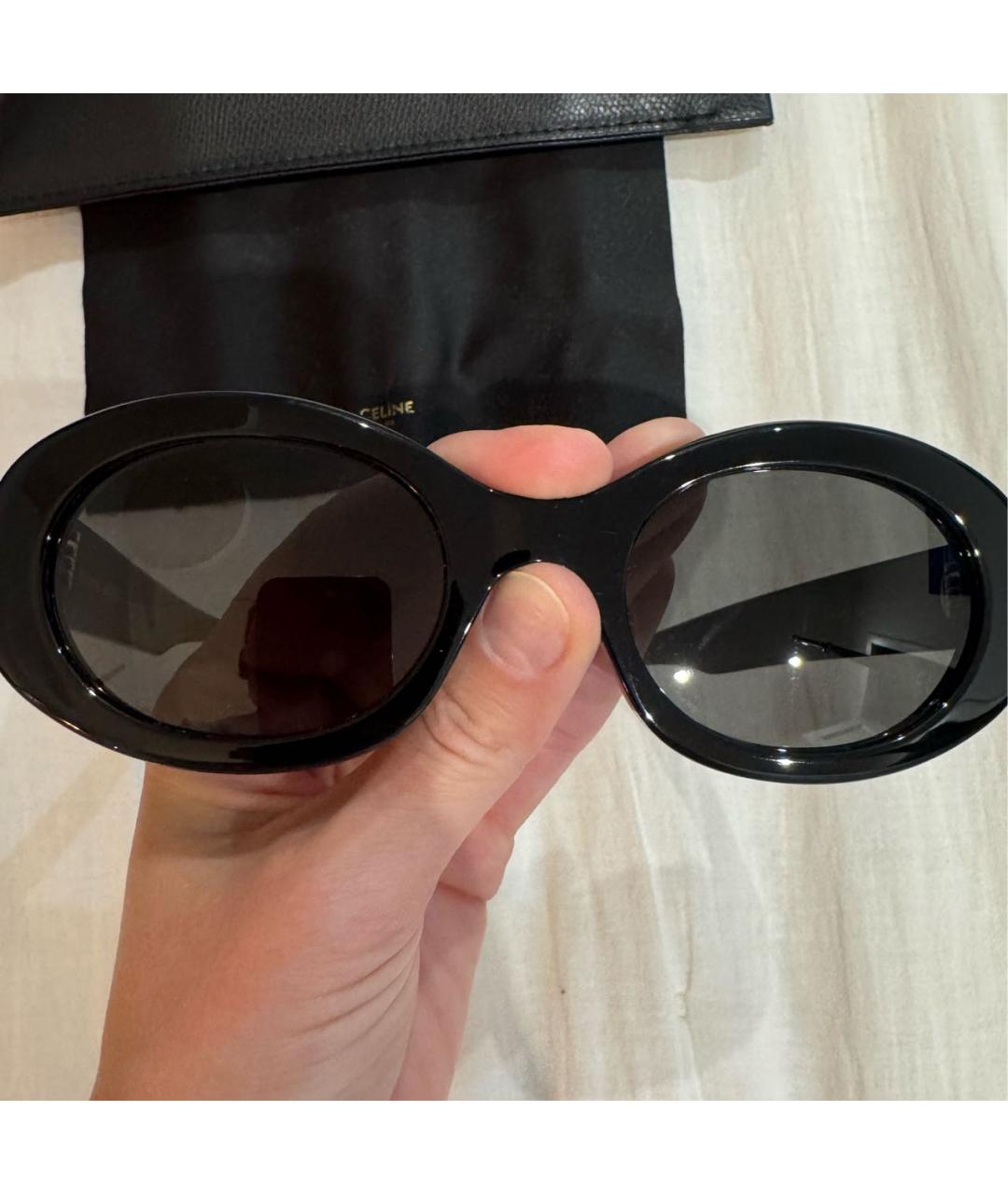 CELINE Черные пластиковые солнцезащитные очки, фото 4