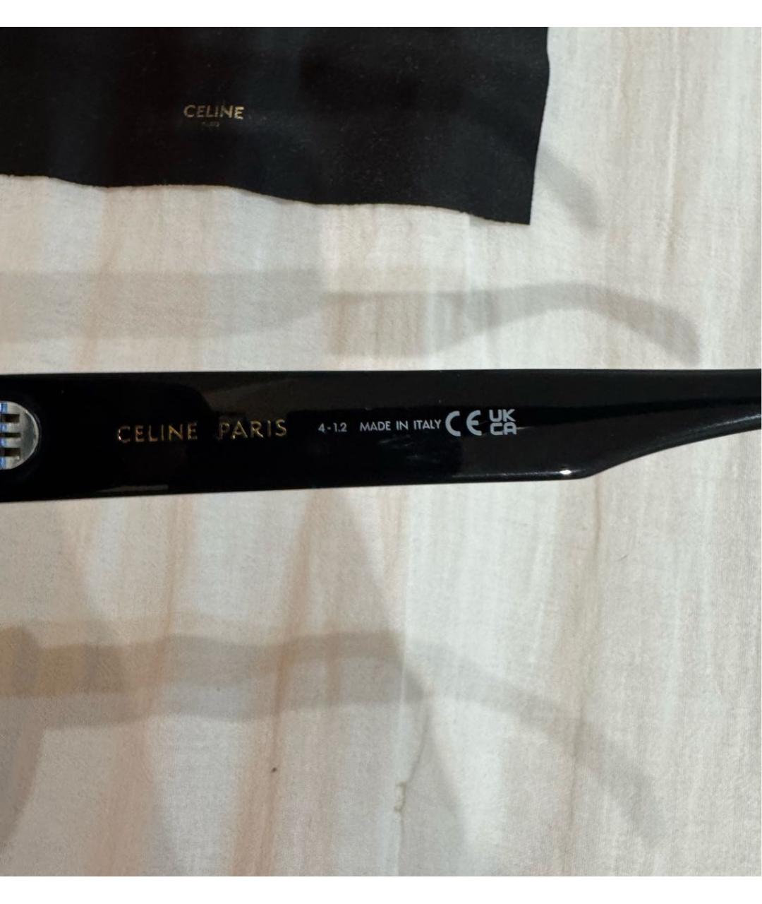 CELINE Черные пластиковые солнцезащитные очки, фото 6