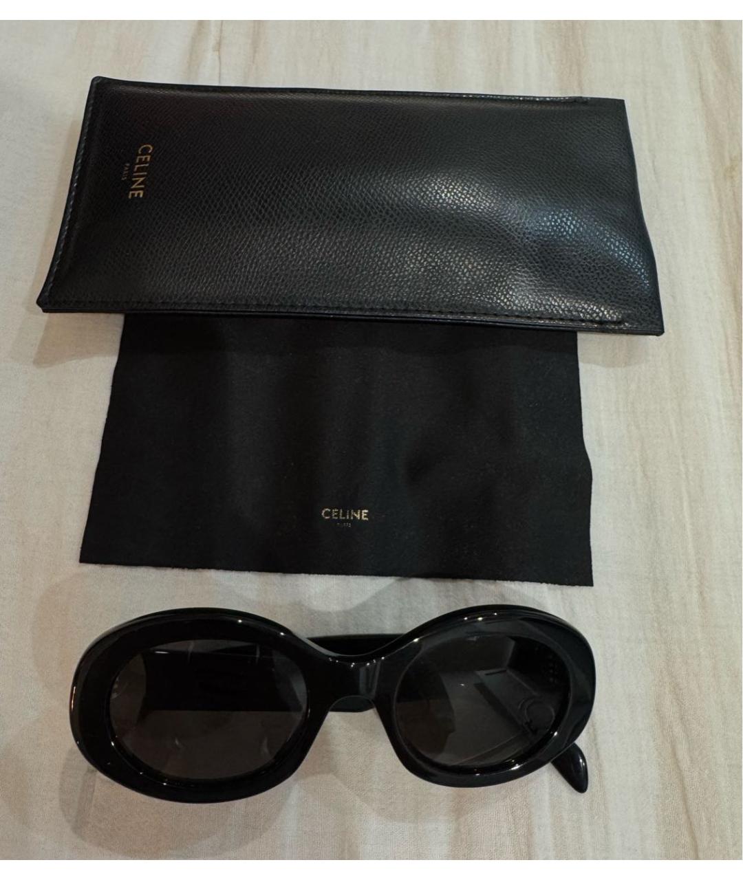 CELINE Черные пластиковые солнцезащитные очки, фото 3