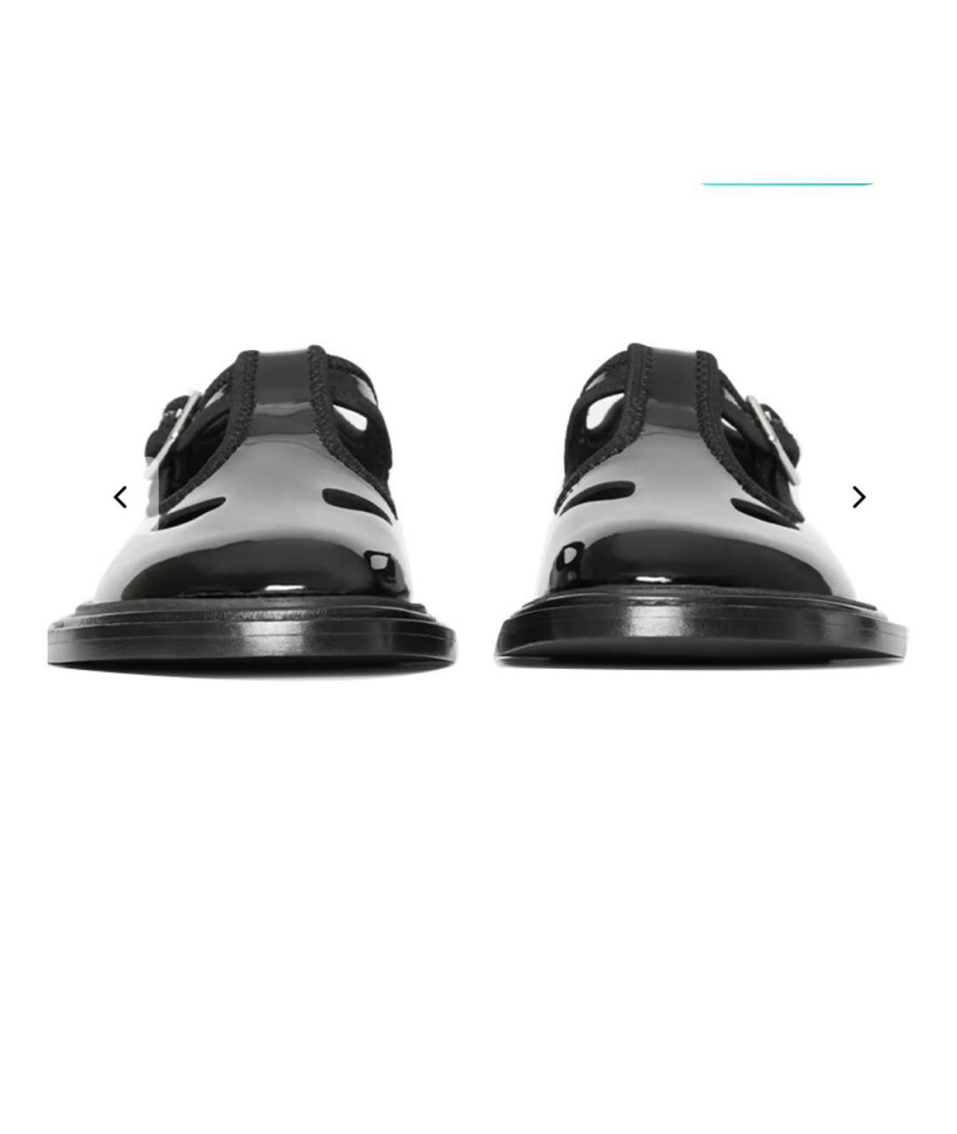 BURBERRY Черные кожаные сандалии, фото 2