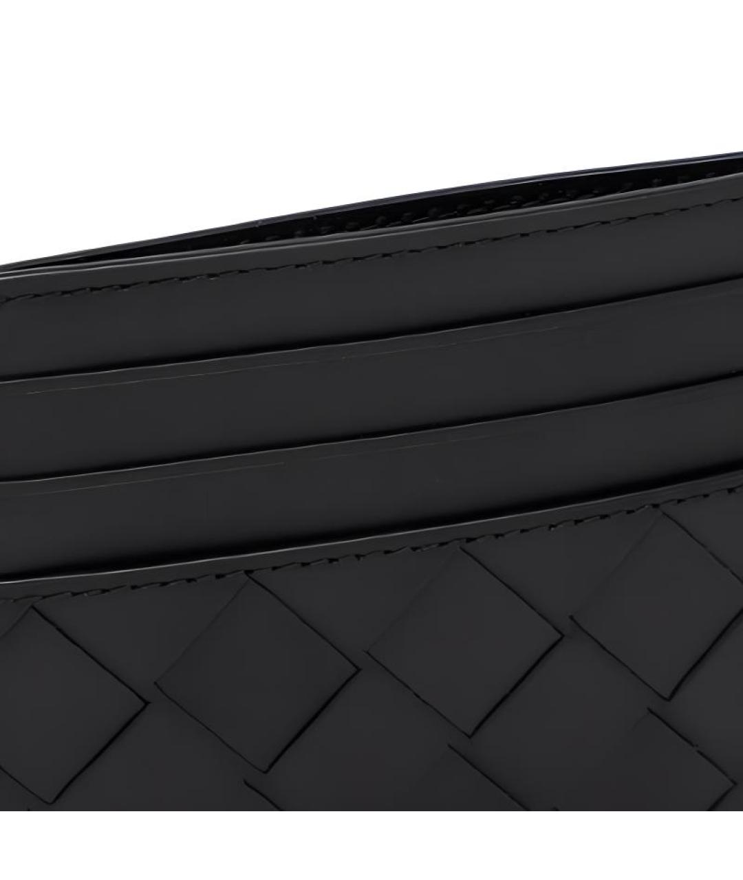 BOTTEGA VENETA Черный кожаный кардхолдер, фото 5
