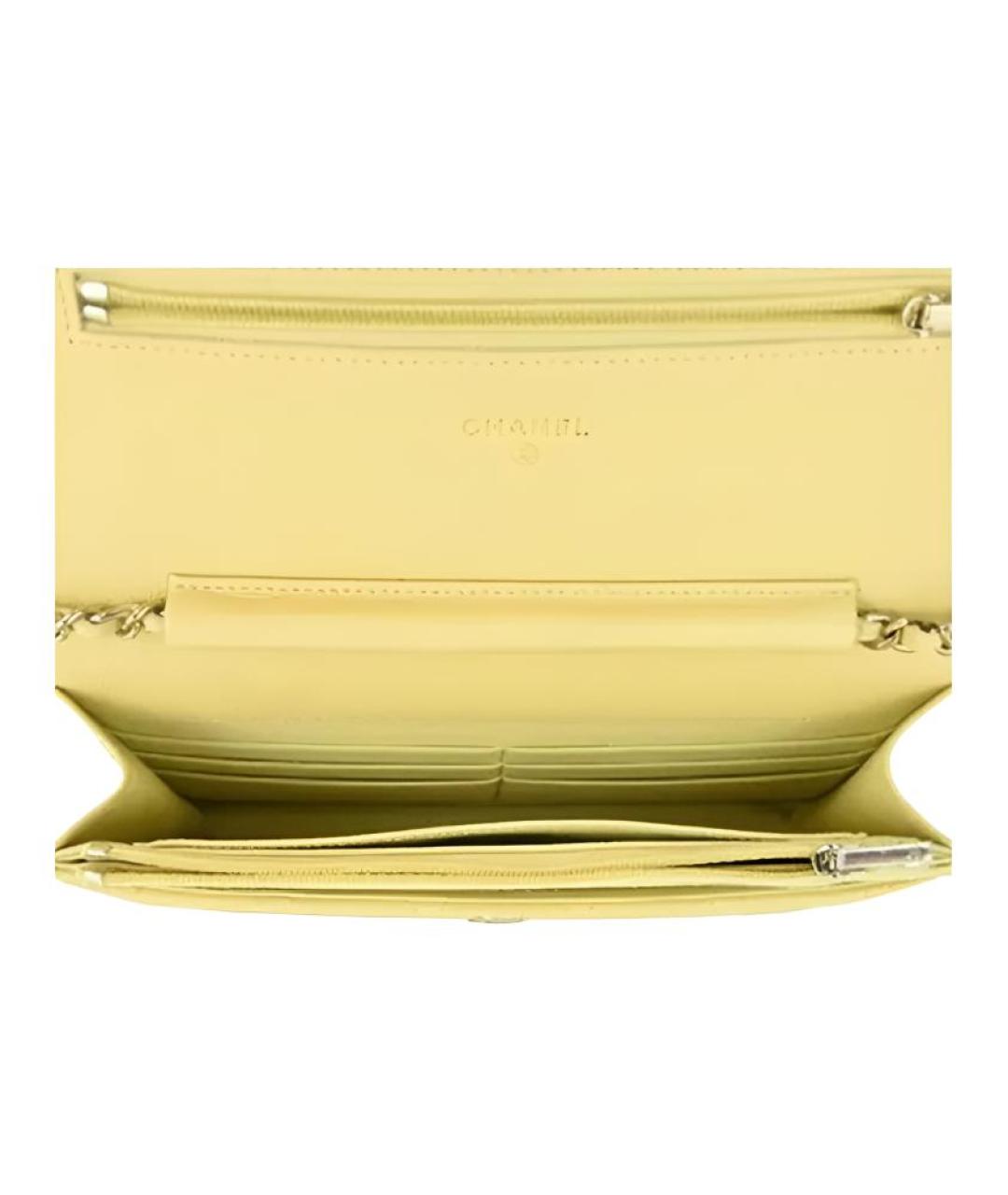 CHANEL Желтая кожаная сумка через плечо, фото 1