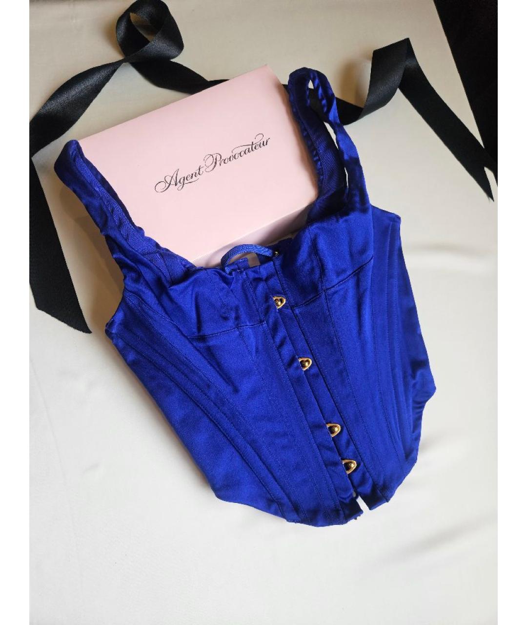 AGENT PROVOCATEUR Синий полиамидовый корсет, фото 3