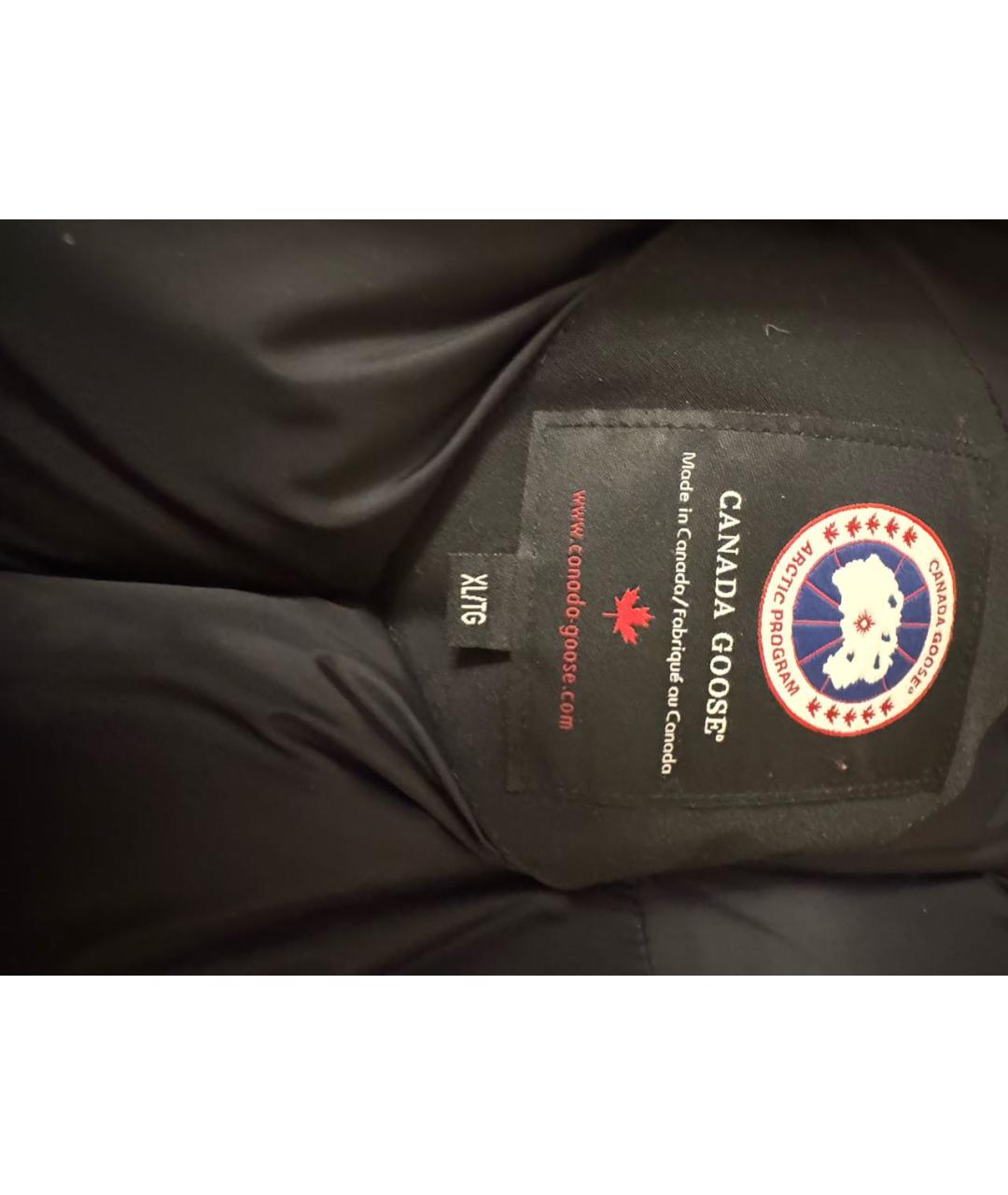 CANADA GOOSE Черный полиэстеровый пуховик, фото 5