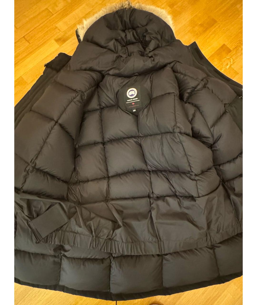 CANADA GOOSE Черный полиэстеровый пуховик, фото 4