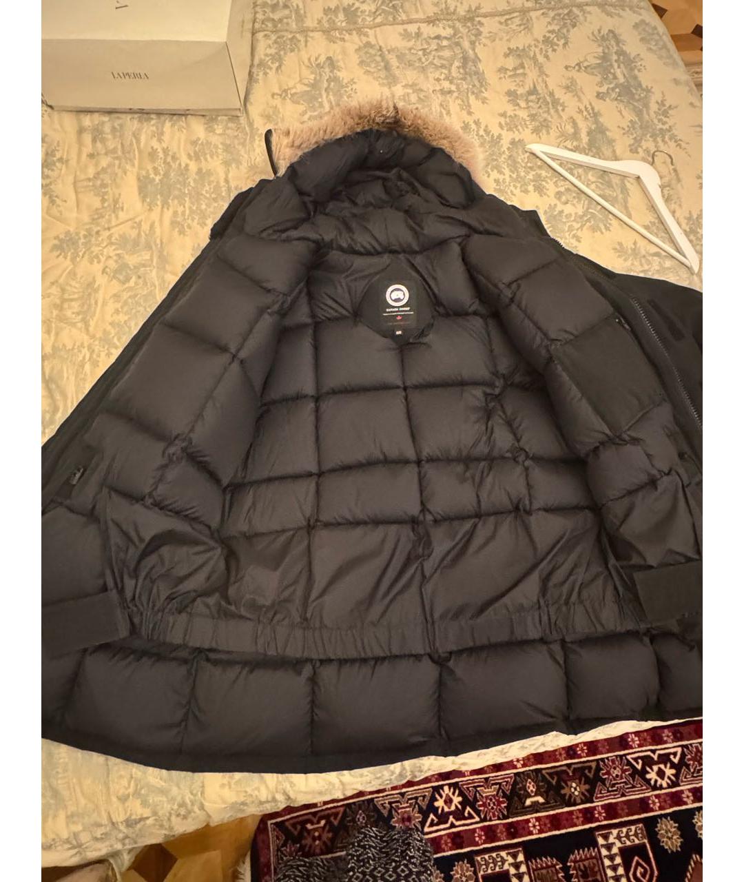 CANADA GOOSE Черный полиэстеровый пуховик, фото 3