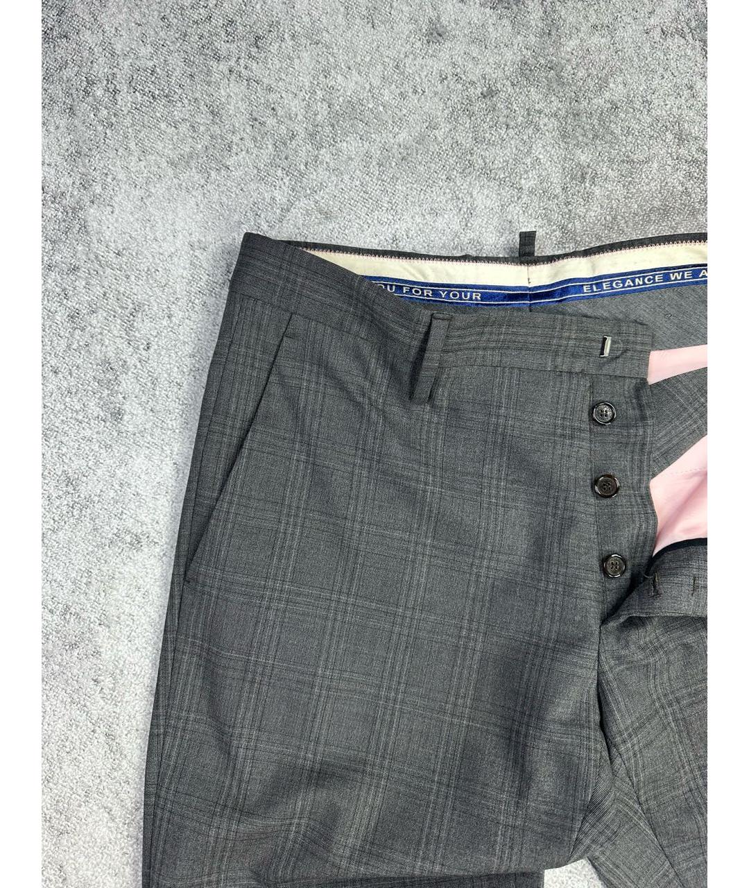 DSQUARED2 Серый льняной костюм с брюками, фото 7