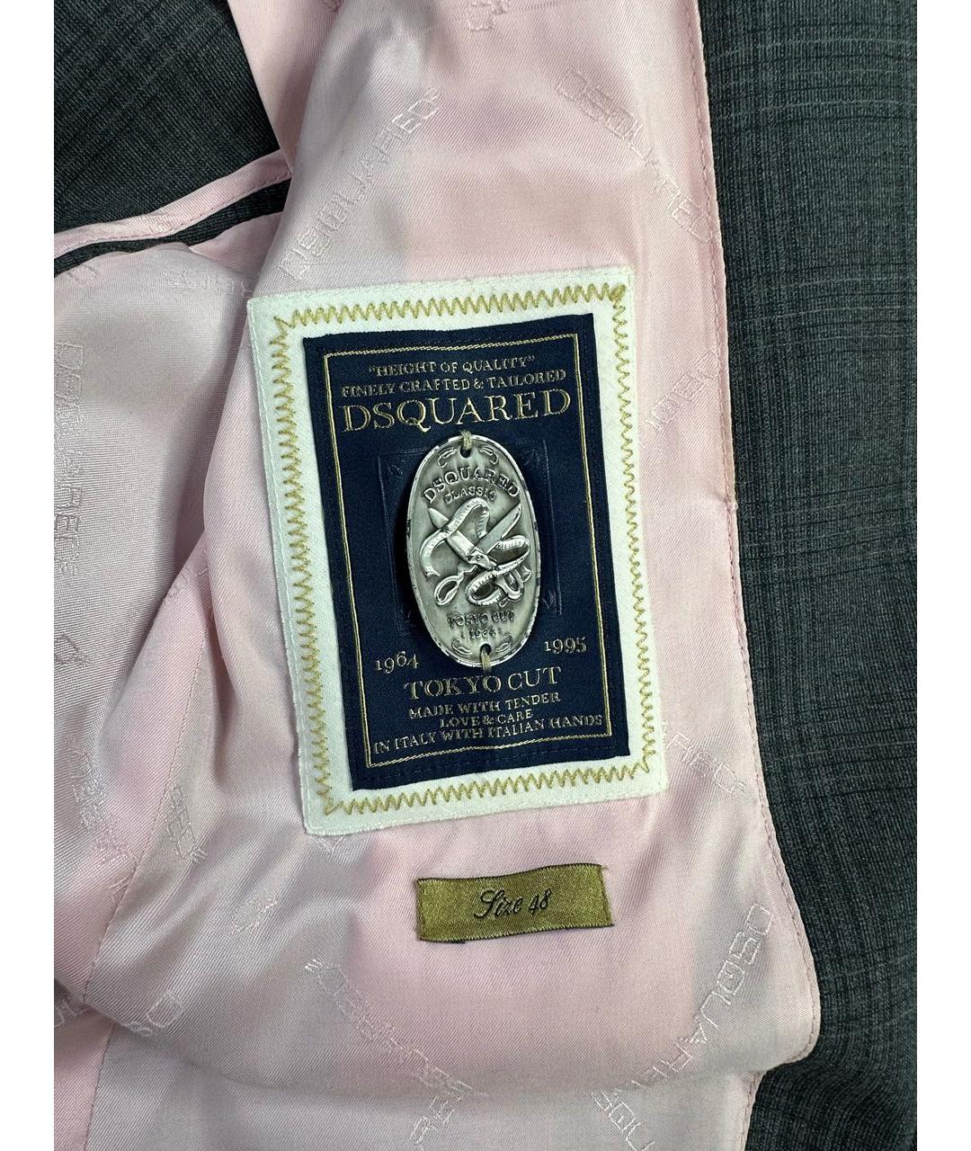 DSQUARED2 Серый льняной костюм с брюками, фото 5