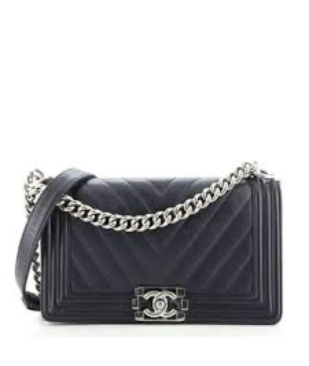 CHANEL Черная кожаная сумка через плечо, фото 5