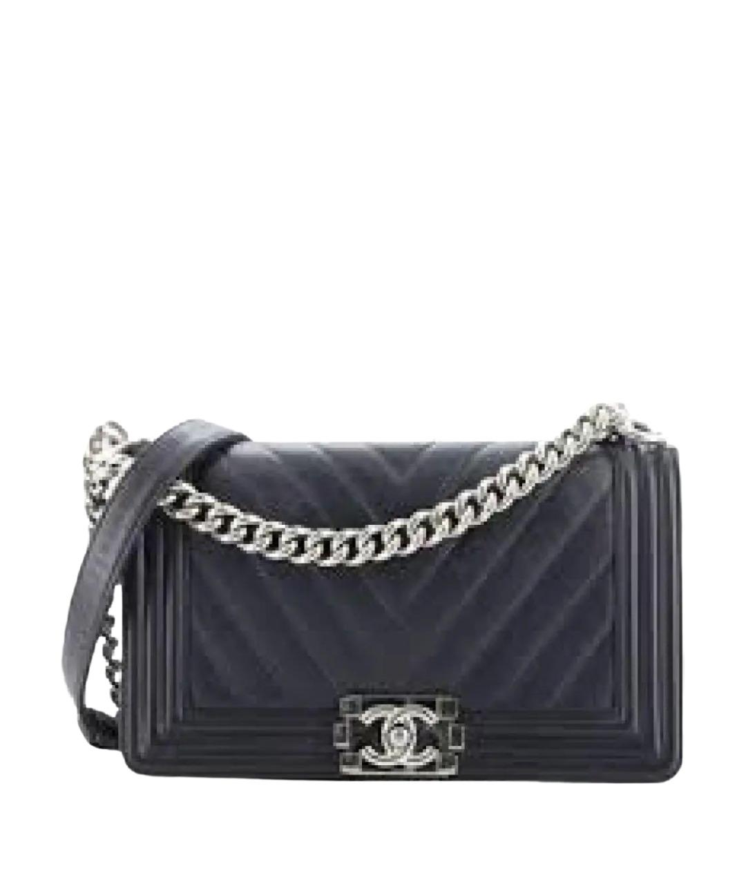 CHANEL Черная кожаная сумка через плечо, фото 1