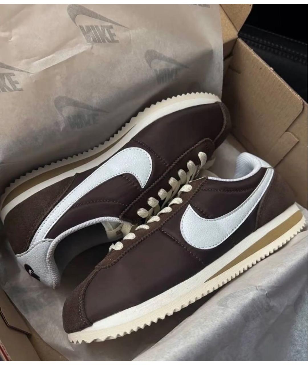 NIKE Коричневые текстильные кроссовки, фото 2