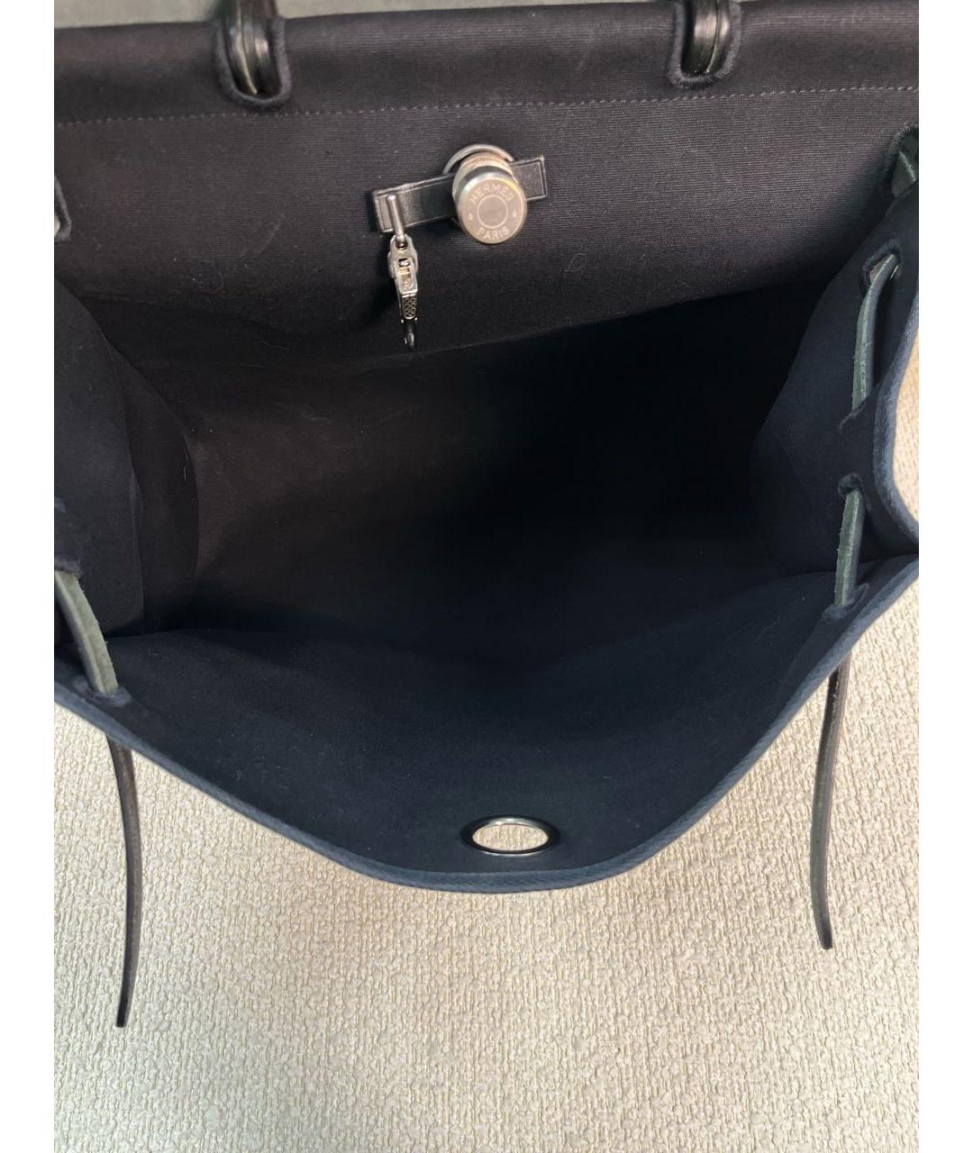 HERMES Черная кожаная сумка через плечо, фото 4