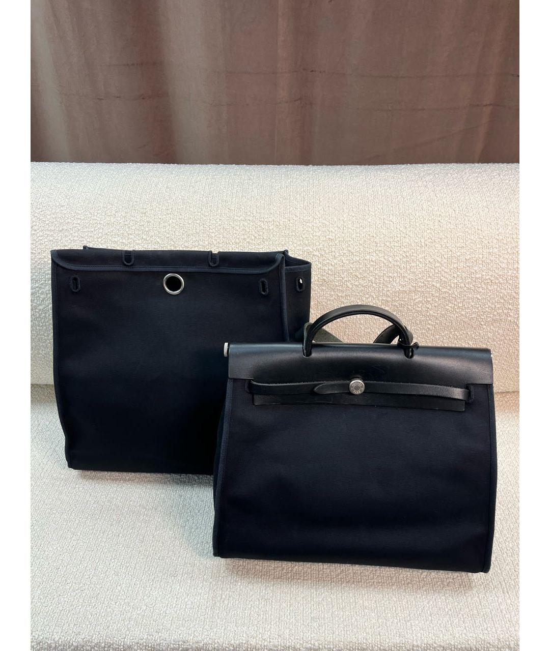 HERMES Черная кожаная сумка через плечо, фото 8