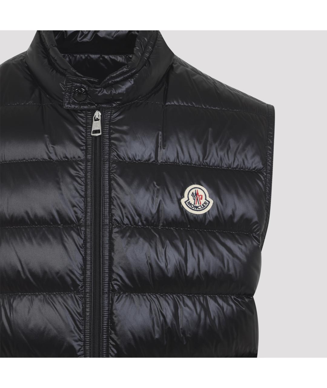 MONCLER Черный полиамидовый жилет, фото 4