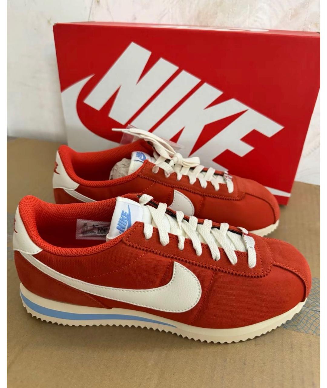 NIKE Красные текстильные низкие кроссовки / кеды, фото 2