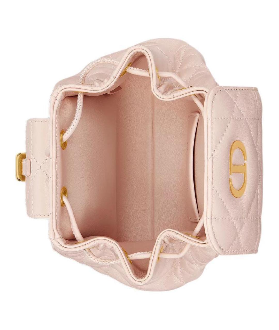 CHRISTIAN DIOR Розовый кожаный рюкзак, фото 4