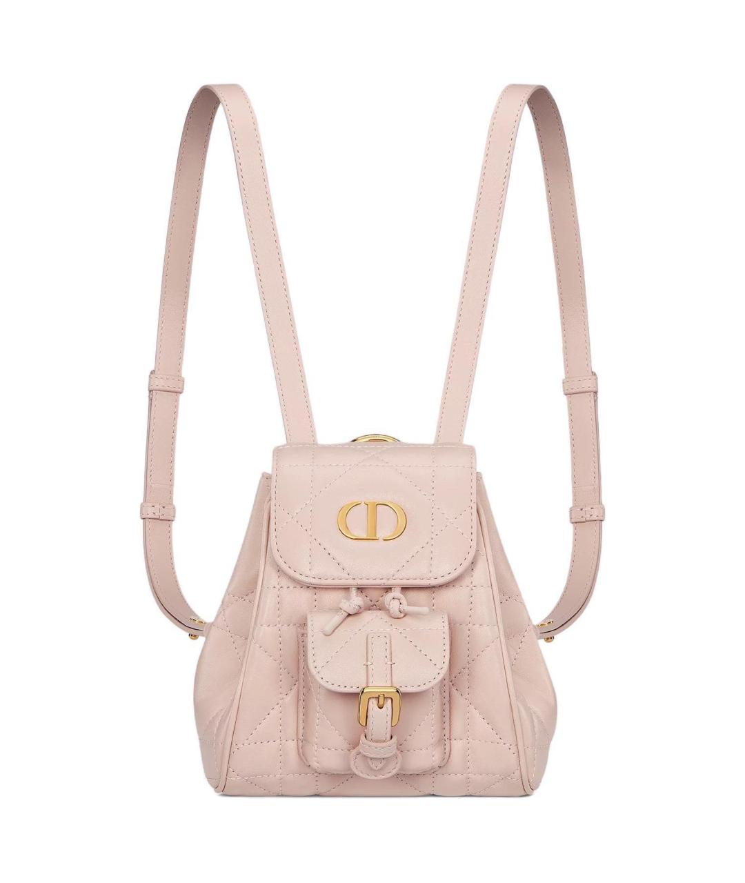 CHRISTIAN DIOR Розовый кожаный рюкзак, фото 1