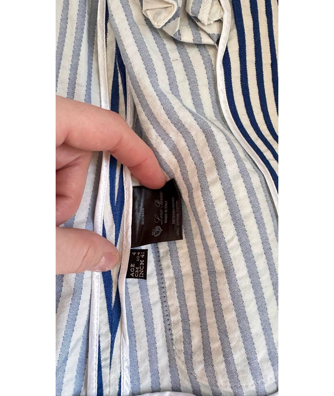 LORO PIANA Голубой хлопковый жакет / жилет, фото 4