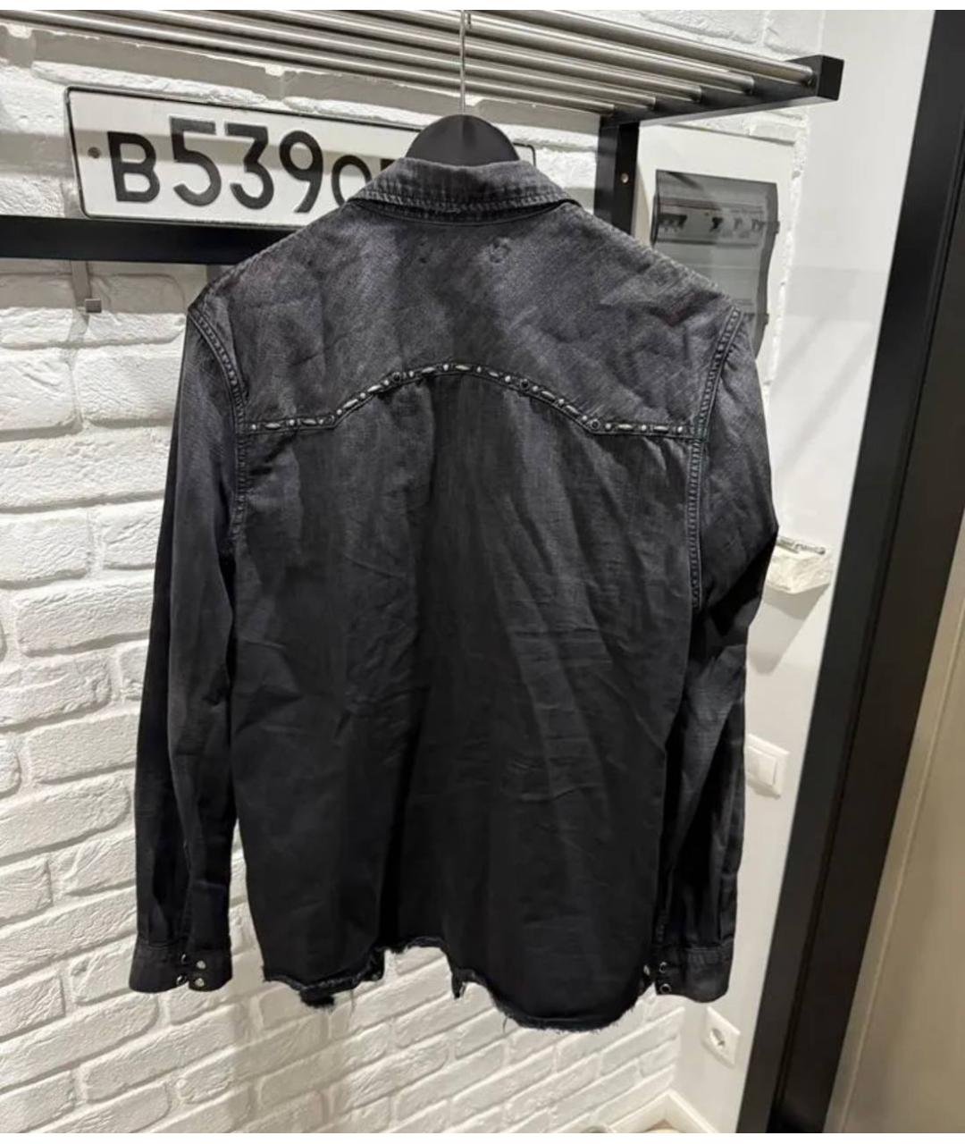 AMIRI Черная хлопковая кэжуал рубашка, фото 2