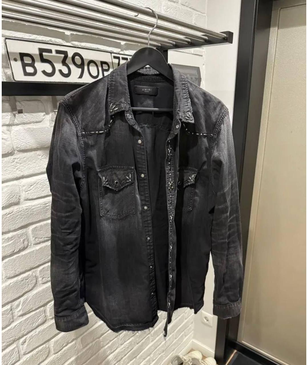 AMIRI Черная хлопковая кэжуал рубашка, фото 4