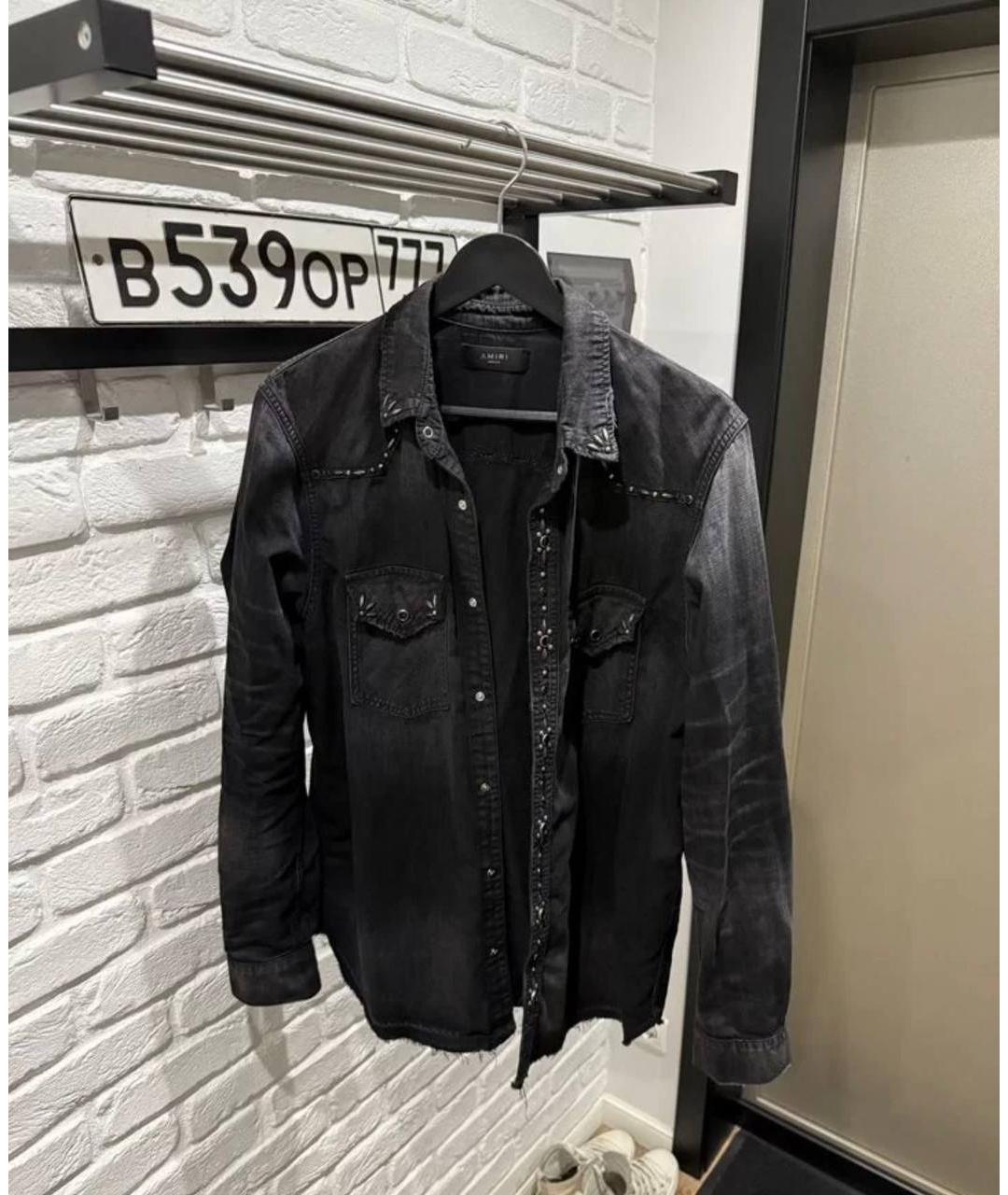 AMIRI Черная хлопковая кэжуал рубашка, фото 5