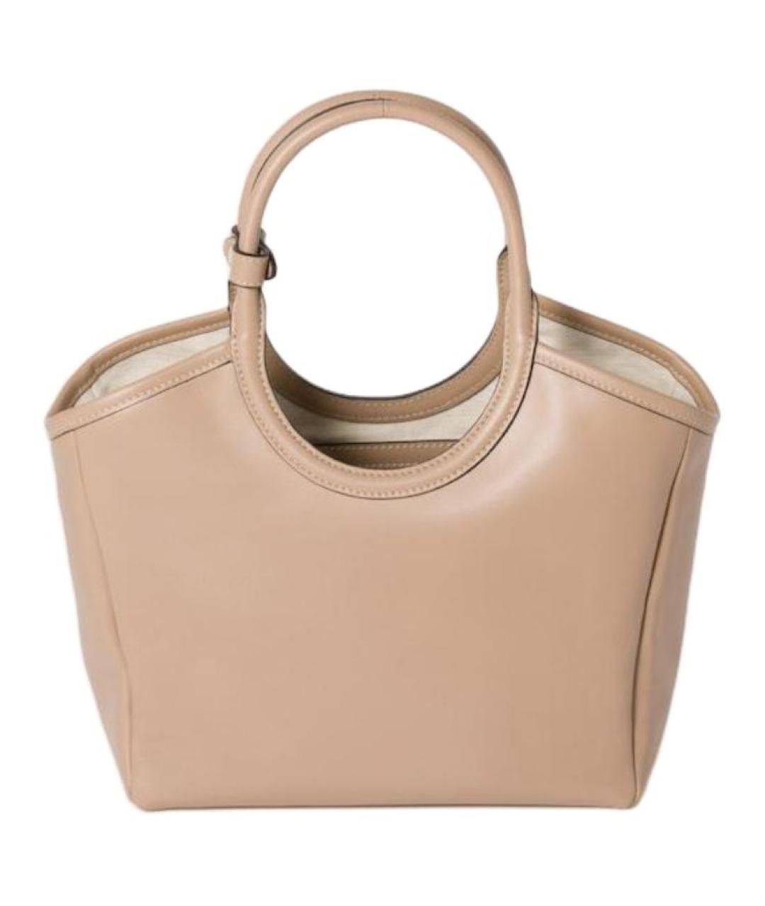 MIU MIU Бежевая кожаная сумка тоут, фото 3