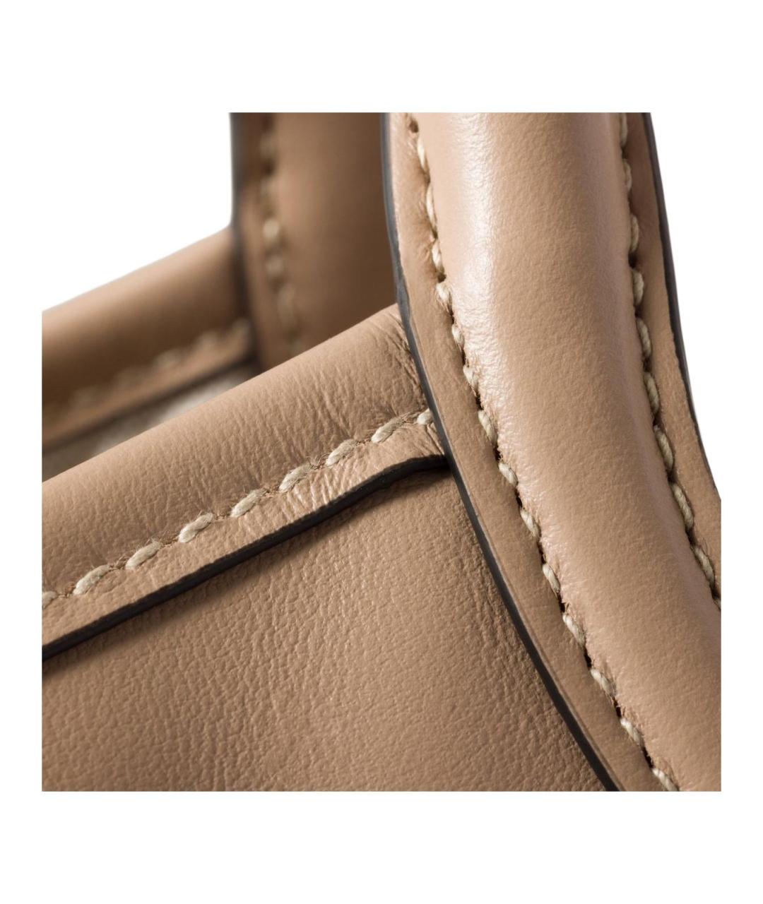 MIU MIU Бежевая кожаная сумка тоут, фото 4