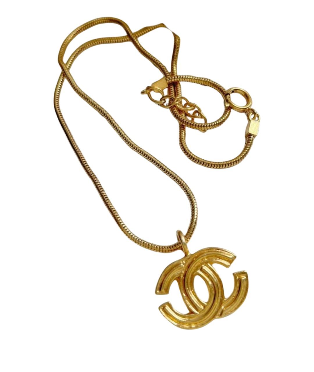 CHANEL Золотая металлическая подвеска, фото 1