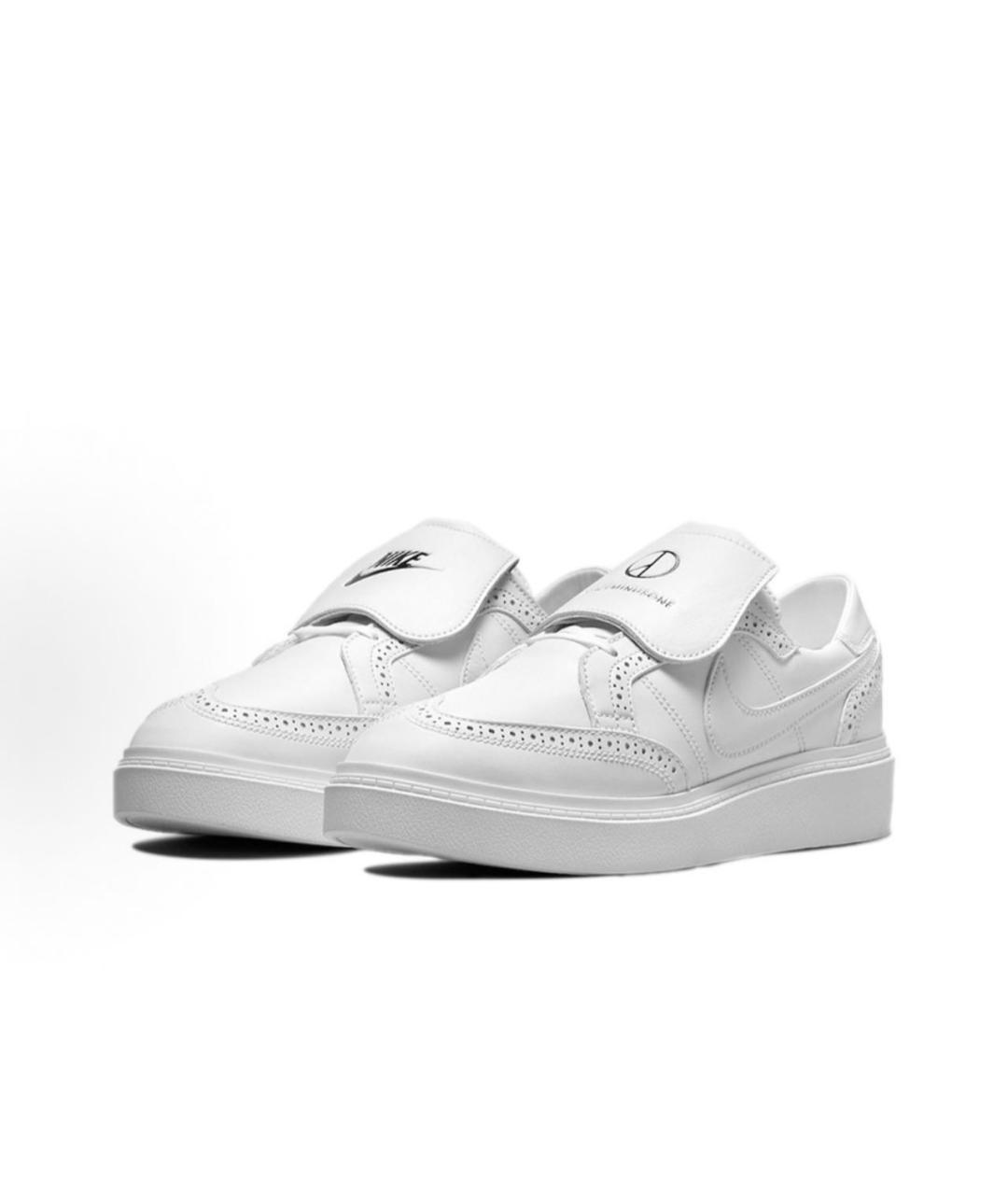 NIKE Белые кожаные низкие кроссовки / кеды, фото 2