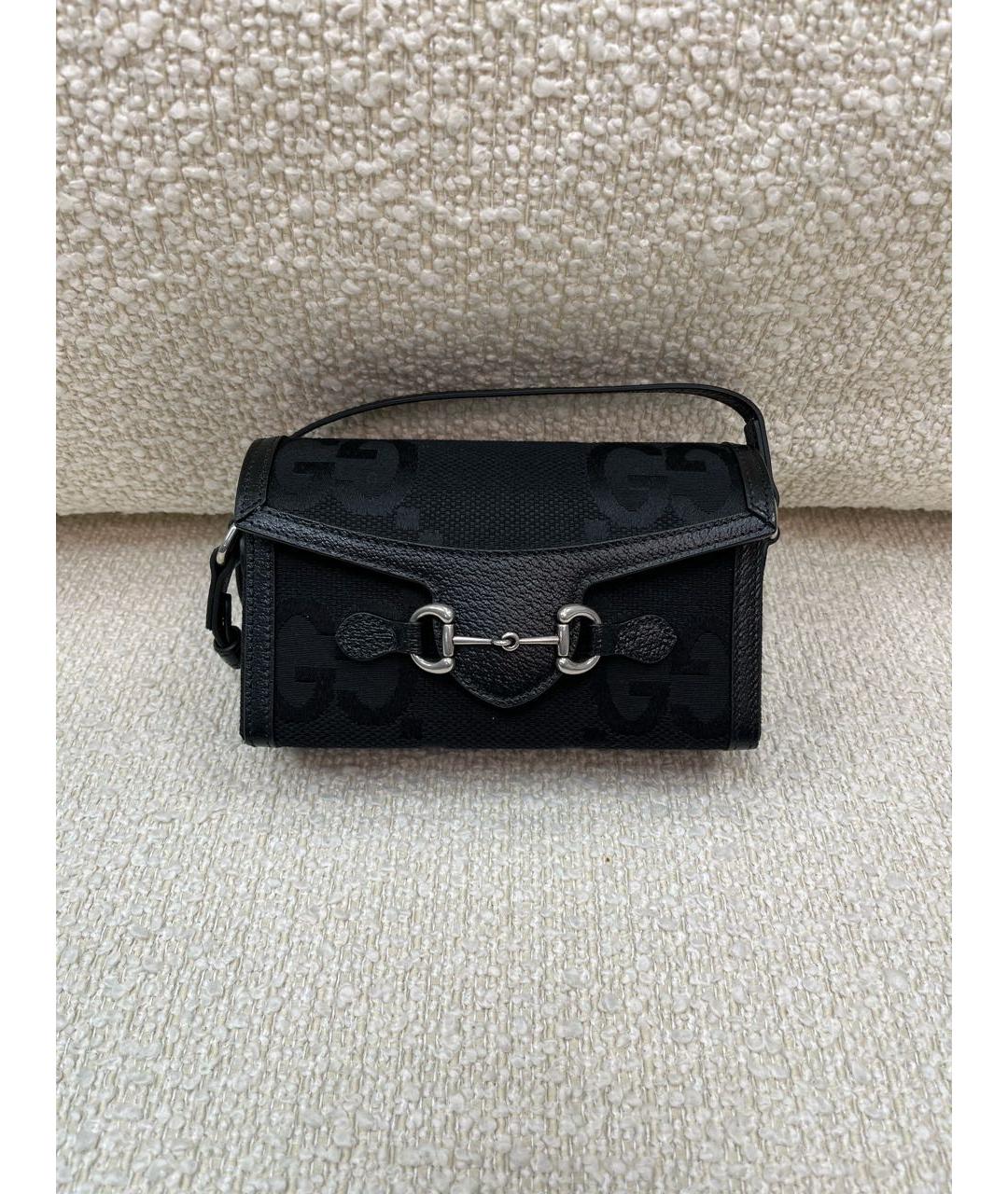 GUCCI Черная тканевая сумка через плечо, фото 7