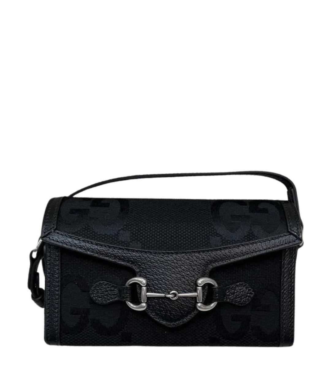 GUCCI Черная тканевая сумка через плечо, фото 1
